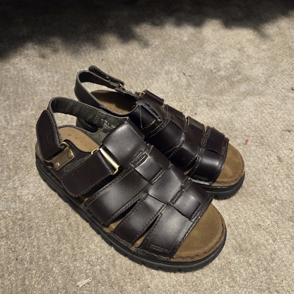 Brown Sandals, DSX Deer Stags Extreme Comfort Sandals, Men's Size 8